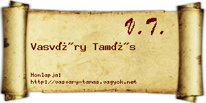 Vasváry Tamás névjegykártya