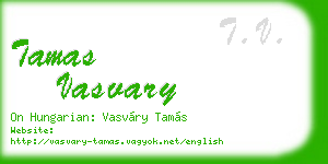 tamas vasvary business card